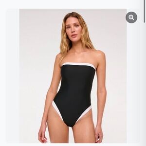 Abercrombie & Fitch Marina Black and White One-Piece Swimsuit